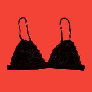 Black Velvet Bralette (XS)
